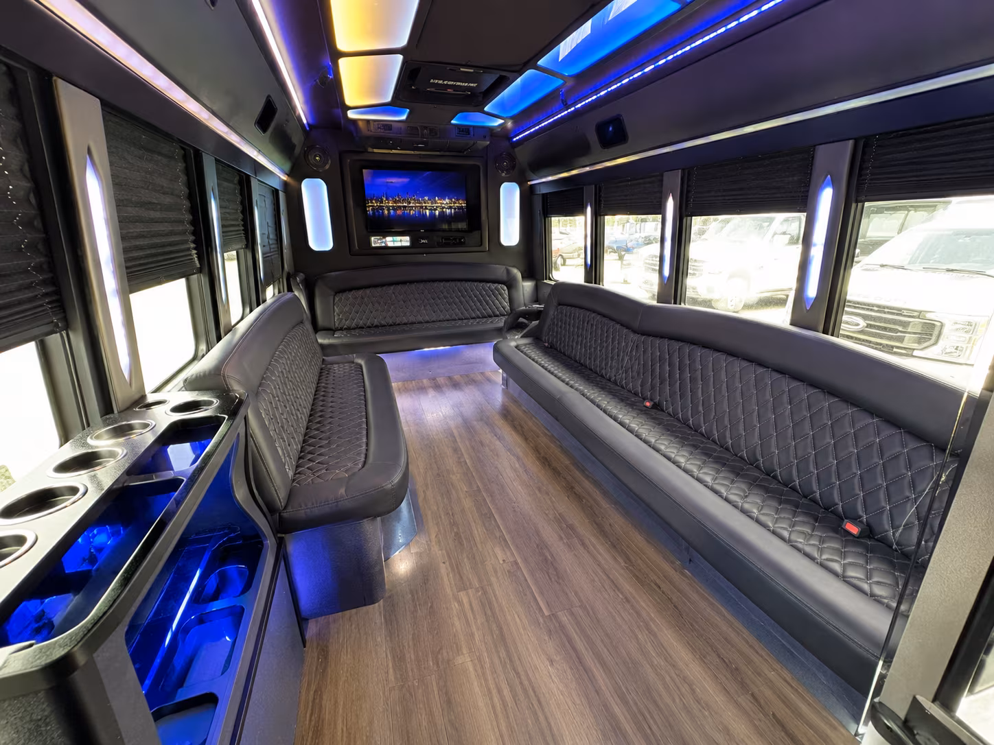 Cincinnati Wedding Transportation party bus exterior