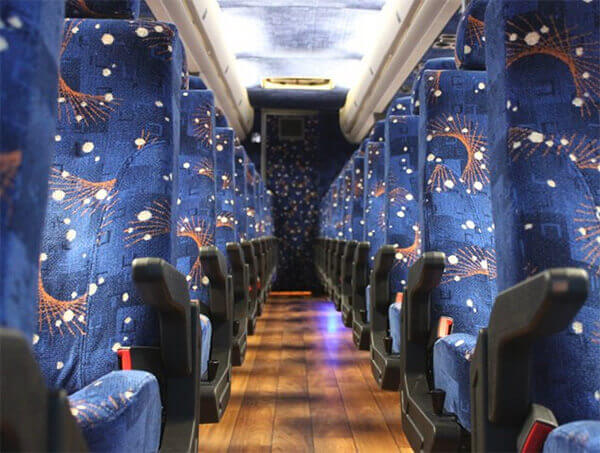 Fort Wayne 50 passenger Charter Bus Interior