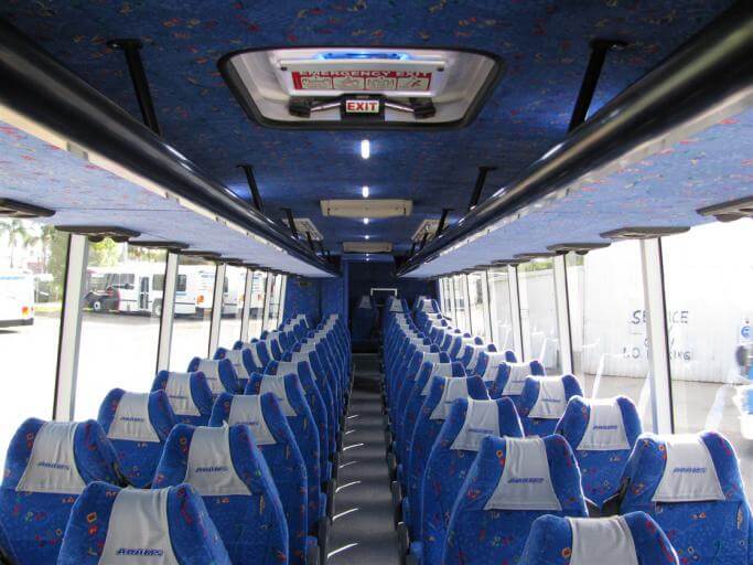 Akron 56 Passenger Charter Bus Interior