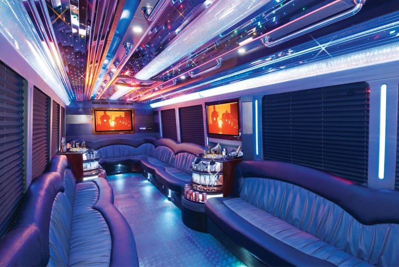 Indianapolis 20 Passenger Party Bus Interior