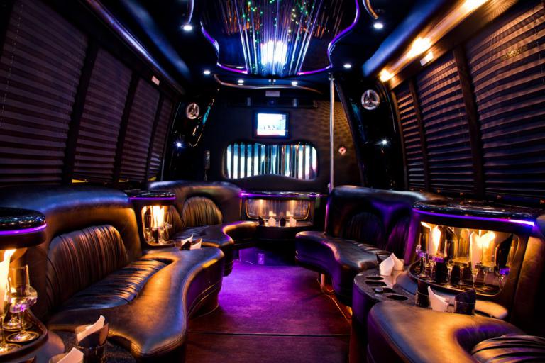 South Bend 22 Passenger Party Bus Interior
