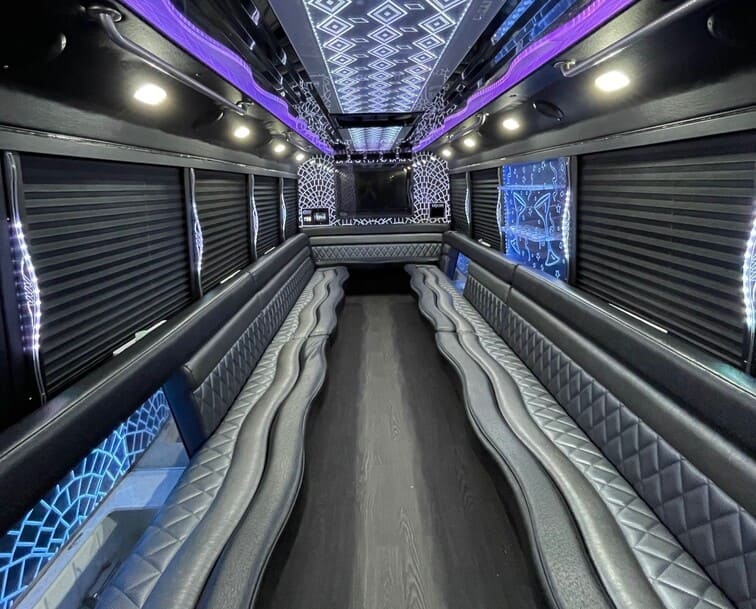 Louisville 30 Passenger Party Bus White Interior