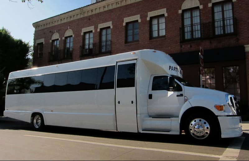 South Bend 30 Passenger Party Bus White