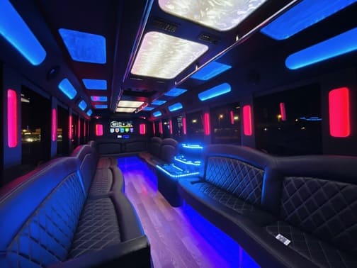 Louisville 35 Passenger Party Bus Interior