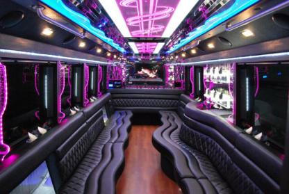 South Bend 50 Passenger Party Bus Interior